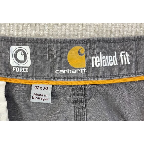 Carhartt Force Cargo Pants Men's 40x27 Gray Relaxed Fit Ripstop Utility Workwear - Picture 5 of 10